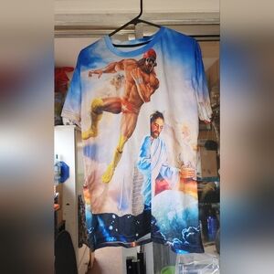Macho Man vs Jesus full print Tshirt